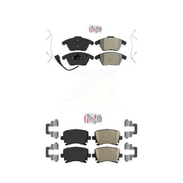 Front Semi-Metallic Rear Ceramic Disc Brake Pads Kit For Volkswagen Jetta Rabbit Passat KNF-100717