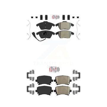 Front Semi-Metallic Rear Ceramic Disc Brake Pads Kit For Volkswagen Jetta Rabbit Passat KNF-100719