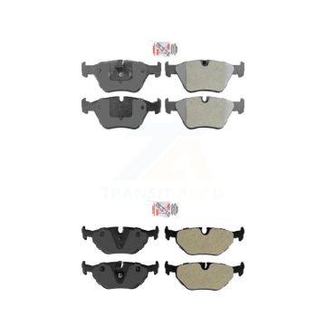 Front Rear Semi-Metallic Disc Brake Pads Kit For 06-08 BMW Z4 Roadster 3.0si Coupe KNF-100750