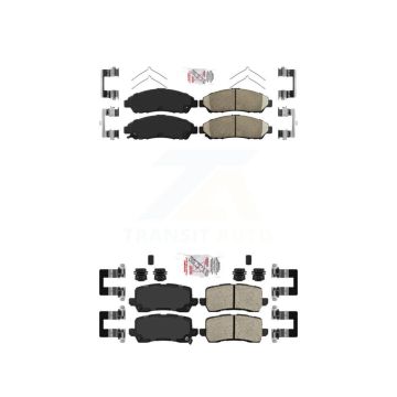 Front Rear Ceramic Disc Brake Pads Kit For 2014-2020 Acura RLX Sport Hybrid SH-AWD KNF-100756