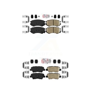 Front Rear Ceramic Disc Brake Pads Kit For 2010-2013 Kia Soul KNF-100782