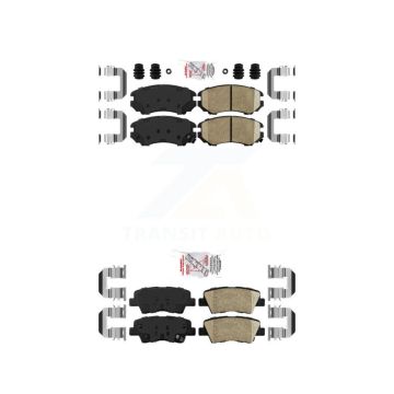 Front Rear Ceramic Disc Brake Pads Kit For 2010-2013 Kia Soul KNF-100783
