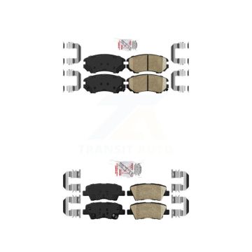 Front Rear Ceramic Disc Brake Pads Kit For 2010-2013 Kia Soul KNF-100785