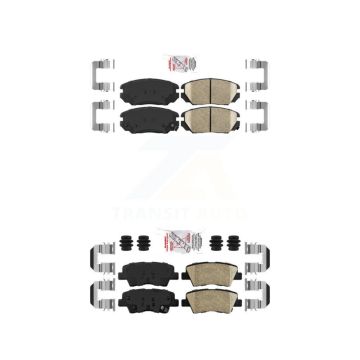 Front Rear Ceramic Disc Brake Pads Kit For Hyundai Sonata Kia Amanti KNF-100786