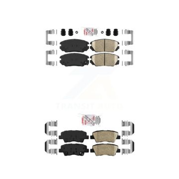 Front Rear Ceramic Disc Brake Pads Kit For Hyundai Sonata Kia Amanti KNF-100789