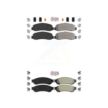 Front Rear Semi-Metallic Disc Brake Pads Kit For Ford F-250 Super Duty F-350 F-450 KNF-100822