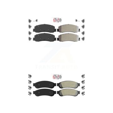 Front Rear Semi-Metallic Disc Brake Pads Kit For Ford F-250 Super Duty F-350 KNF-100824