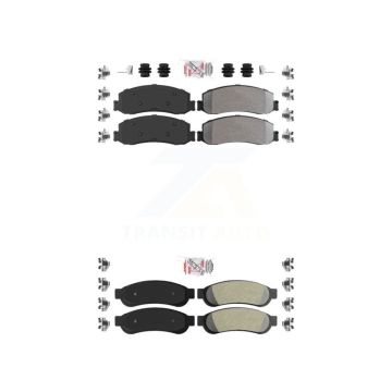 Front Rear Semi-Metallic Disc Brake Pads Kit For Ford F-250 Super Duty F-350 KNF-100826