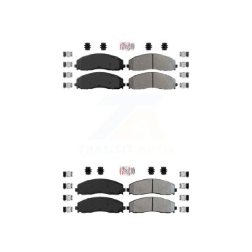 Front Rear Semi-Metallic Disc Brake Pads Kit For Ford F-350 Super Duty F-250 F-450 KNF-100829