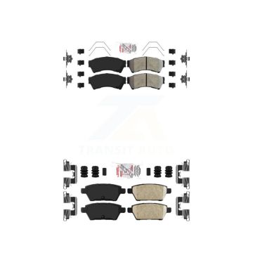 Front Semi-Metallic Rear Ceramic Disc Brake Pads Kit For Ford Fusion Mazda 6 Lincoln MKZ KNF-100846