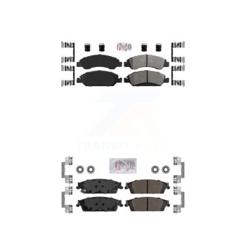 Front Rear Semi-Metallic Disc Brake Pads Kit For GMC Chevrolet Sierra 1500 Silverado XL KNF-100860