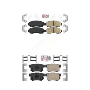 Front Rear Ceramic Disc Brake Pads Kit For Honda Civic Acura RDX KNF-100863