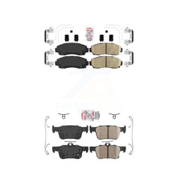 Front Rear Ceramic Disc Brake Pads Kit For 2019-2021 Acura RDX KNF-100864
