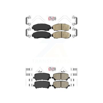Front Rear Ceramic Disc Brake Pads Kit For 2019-2024 Honda Passport KNF-100876