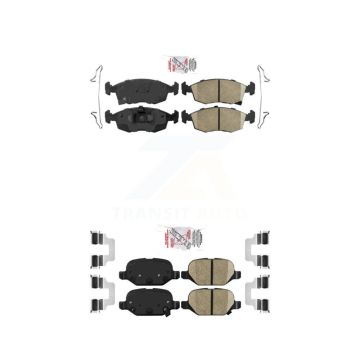 Front Rear Ceramic Disc Brake Pads Kit For Fiat 500 KNF-100906