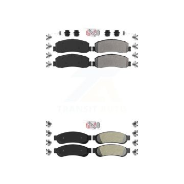 Front Rear Semi-Metallic Disc Brake Pads Kit For Ford F-350 Super Duty F-250 KNF-100908