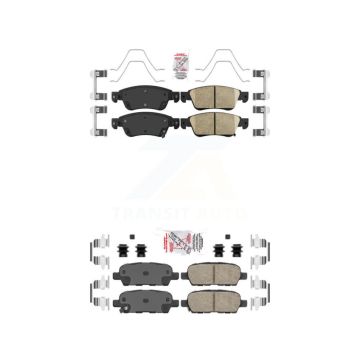 Front Rear Ceramic Disc Brake Pads Kit For INFINITI G37 G35 Q60 KNF-100911