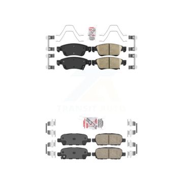 Front Rear Ceramic Disc Brake Pads Kit For INFINITI G37 G35 Q60 KNF-100912