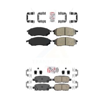 Front Semi-Metallic Rear Ceramic Disc Brake Pads Kit For INFINITI G35 FX35 EX35 M35 M45 KNF-100913