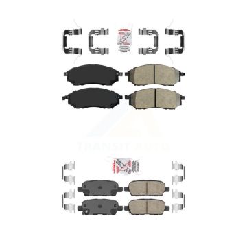Front Semi-Metallic Rear Ceramic Disc Brake Pads Kit For INFINITI G35 FX35 EX35 M35 M45 KNF-100914