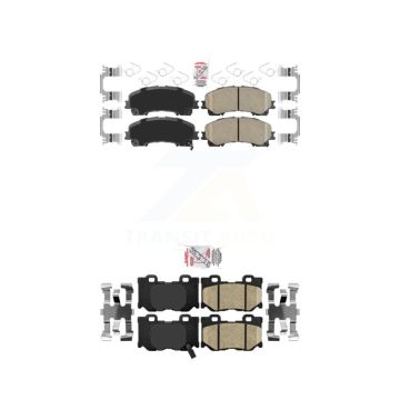 Front Rear Ceramic Disc Brake Pads Kit For INFINITI Q50 Q60 With Dual Piston Caliper KNF-100924