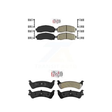 Front Ceramic Rear Semi-Metallic Disc Brake Pads Kit For 2001 Ford Explorer Sport KNF-100932
