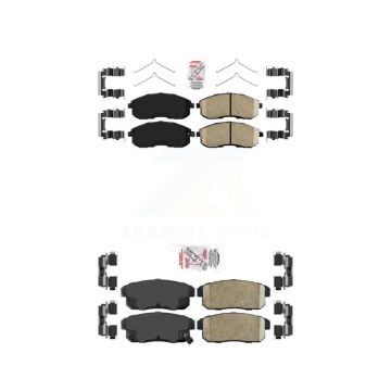 Front Rear Ceramic Disc Brake Pads Kit For Nissan Sentra INFINITI G20 KNF-100936