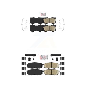 Front Rear Ceramic Disc Brake Pads Kit For Toyota Tundra Sequoia Lexus LX570 Land Cruiser KNF-100938