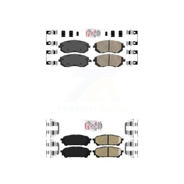 Front Rear Ceramic Disc Brake Pads Kit For Subaru Impreza Forester Saab 9-2X KNF-100970