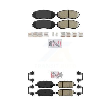 Front Semi-Metallic Rear Ceramic Disc Brake Pads Kit For 2009-2013 Suzuki Grand Vitara KNF-100976