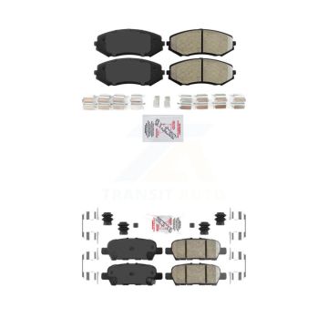 Front Semi-Metallic Rear Ceramic Disc Brake Pads Kit For 2009-2013 Suzuki Grand Vitara KNF-100977