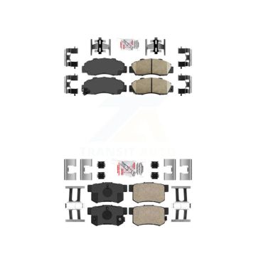 Front Rear Ceramic Disc Brake Pads Kit For Honda Accord Acura Prelude Integra Odyssey CL KNF-101007