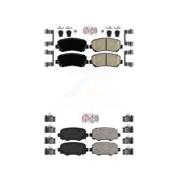 Front Rear Ceramic Disc Brake Pads Kit For 14-17 Jeep Cherokee With Single Piston Caliper KNF-101021