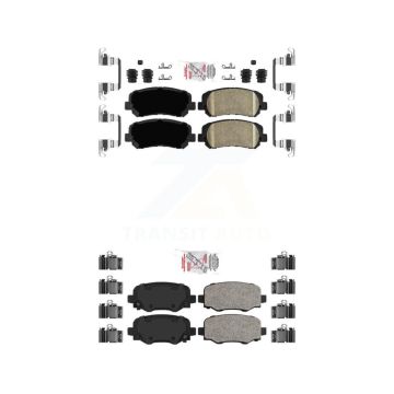 Front Rear Ceramic Disc Brake Pads Kit For Jeep Cherokee Chrysler 200 KNF-101023
