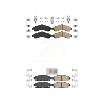 Front Rear Ceramic Disc Brake Pads Kit For GMC Chevrolet Envoy Trailblazer XL EXT SSR XUV KNF-101029