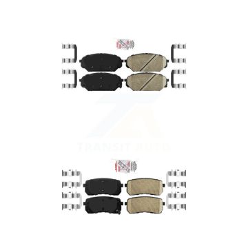 Front Rear Ceramic Disc Brake Pads Kit For 2007-2012 Hyundai Veracruz KNF-101053