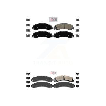 Front Rear Semi-Metallic Disc Brake Pads Kit For 2019-2022 Ram 3500 With Dual Wheels KNF-101080