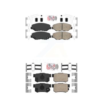 Front Rear Ceramic Disc Brake Pads Kit For Honda Accord CR-V Element Acura ILX KNF-101085