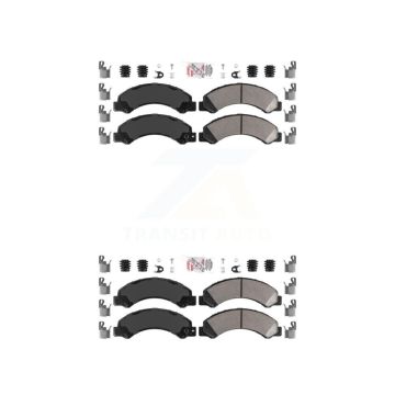 Front Rear Semi-Metallic Disc Brake Pads Kit For 2012-2018 Hino 155 14500lbs GVW KNF-101090