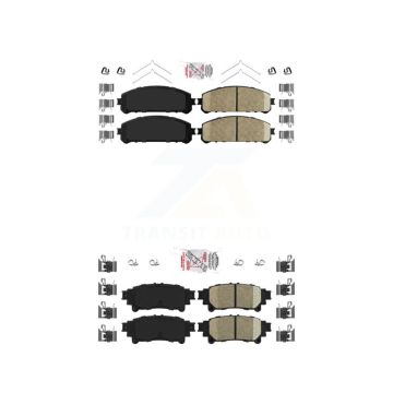 Front Rear Ceramic Disc Brake Pads Kit For Toyota Sienna Highlander Lexus RX350 RX450h KNF-101116