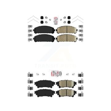 Front Rear Ceramic Disc Brake Pads Kit For Toyota Sienna Highlander Lexus RX350 RX450h KNF-101118