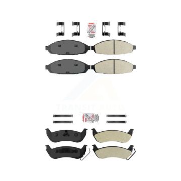 Front Rear Semi-Metallic Disc Brake Pads Kit For Ford Crown Victoria Lincoln Town Car KNF-101133