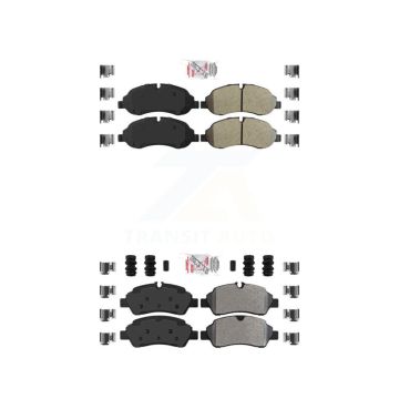 Front Rear Semi-Metallic Disc Brake Pads Kit For Ford Transit-250 Transit-150 Transit-350 KNF-101136