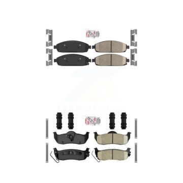 Front Rear Ceramic Disc Brake Pads Kit For Jeep Grand Cherokee Commander KNF-101153