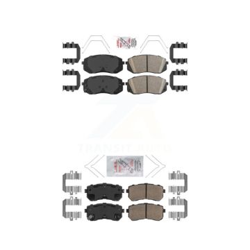 Front Rear Ceramic Disc Brake Pads Kit For Hyundai Kona Kia Seltos KNF-101155
