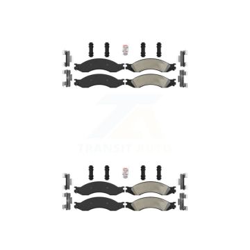 Front Rear Semi-Metallic Disc Brake Pads Kit For GMC Chevrolet C4500 Kodiak C5500 Topkick KNF-101158