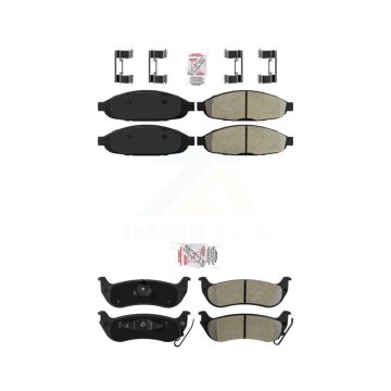 Front Rear Semi-Metallic Disc Brake Pads Kit For 2004-2008 Chrysler Pacifica KNF-101183