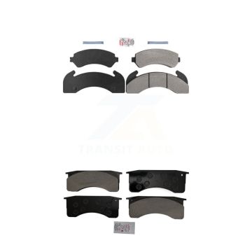 Front Rear Semi-Metallic Disc Brake Pads Kit For GMC C7500 Topkick Chevrolet T6500 T7500 KNF-101185
