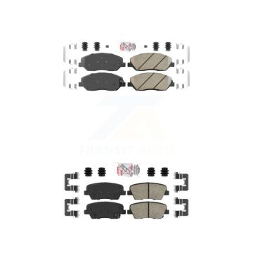Front Rear Ceramic Disc Brake Pads Kit For Kia Sedona Hyundai Entourage Genesis Borrego KNF-101192