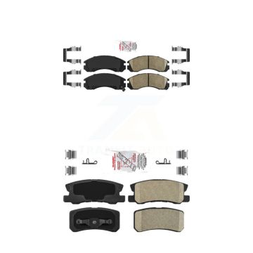 Front Rear Ceramic Disc Brake Pads Kit For Mitsubishi Lancer KNF-101222
